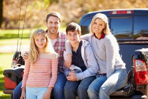 family outdoors